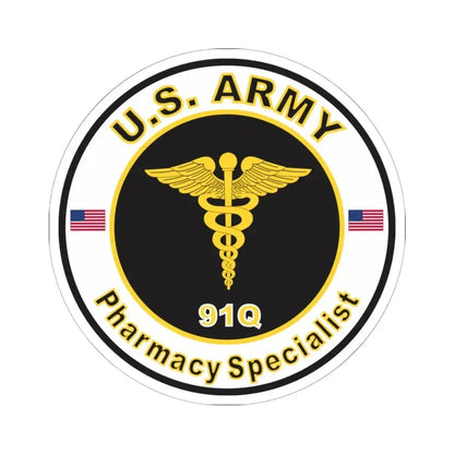 MOS 91Q Pharmacy Specialist (U.S. Army) STICKER Vinyl Kiss-Cut Decal 6 Inch White - The Sticker Space