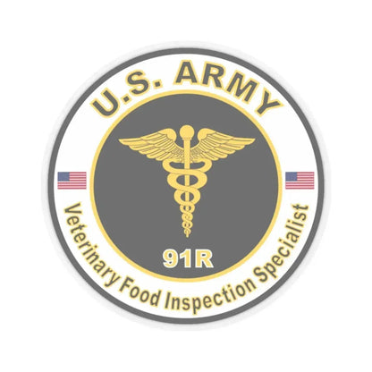MOS 91R Veterinary Food Inspection Specialist (U.S. Army) STICKER Vinyl Kiss-Cut Decal 2 Inch Transparent - The Sticker Space