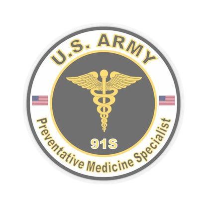 MOS 91S Preventative Medicine Specialist (U.S. Army) STICKER Vinyl Kiss-Cut Decal 2 Inch Transparent - The Sticker Space