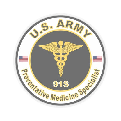 MOS 91S Preventative Medicine Specialist (U.S. Army) STICKER Vinyl Kiss-Cut Decal 3 Inch Transparent - The Sticker Space