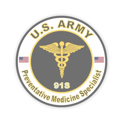MOS 91S Preventative Medicine Specialist (U.S. Army) STICKER Vinyl Kiss-Cut Decal 6 Inch Transparent - The Sticker Space