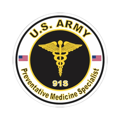 MOS 91S Preventative Medicine Specialist (U.S. Army) STICKER Vinyl Kiss-Cut Decal 6 Inch White - The Sticker Space
