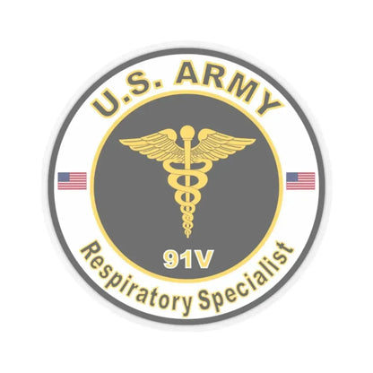 MOS 91V Respiratory Specialist (U.S. Army) STICKER Vinyl Kiss-Cut Decal 2 Inch Transparent - The Sticker Space