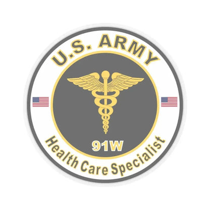 MOS 91W Health Care Specialist (U.S. Army) STICKER Vinyl Kiss-Cut Decal 3 Inch Transparent - The Sticker Space