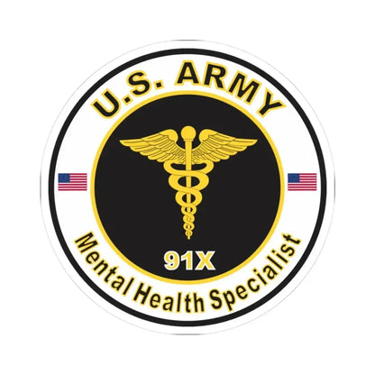 MOS 91X Mental Health Specialist (U.S. Army) STICKER Vinyl Kiss-Cut Decal 3 Inch White - The Sticker Space