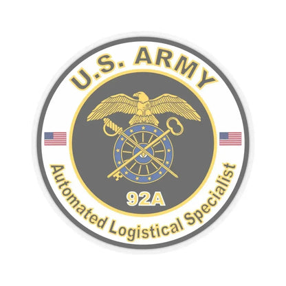 MOS 92A Automated Logistical Specialist (U.S. Army) STICKER Vinyl Kiss-Cut Decal 3 Inch Transparent - The Sticker Space