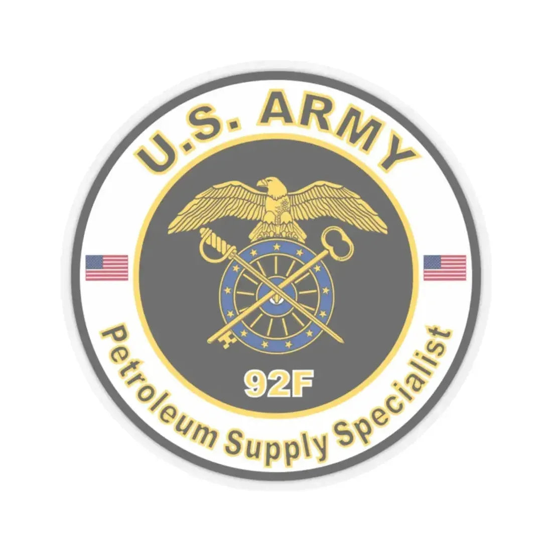 MOS 92F Petroleum Supply Specialist (U.S. Army) STICKER Vinyl Kiss-Cut Decal 2 Inch Transparent - The Sticker Space