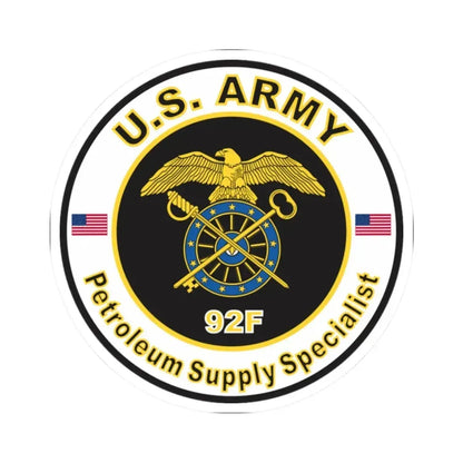 MOS 92F Petroleum Supply Specialist (U.S. Army) STICKER Vinyl Kiss-Cut Decal 2 Inch White - The Sticker Space