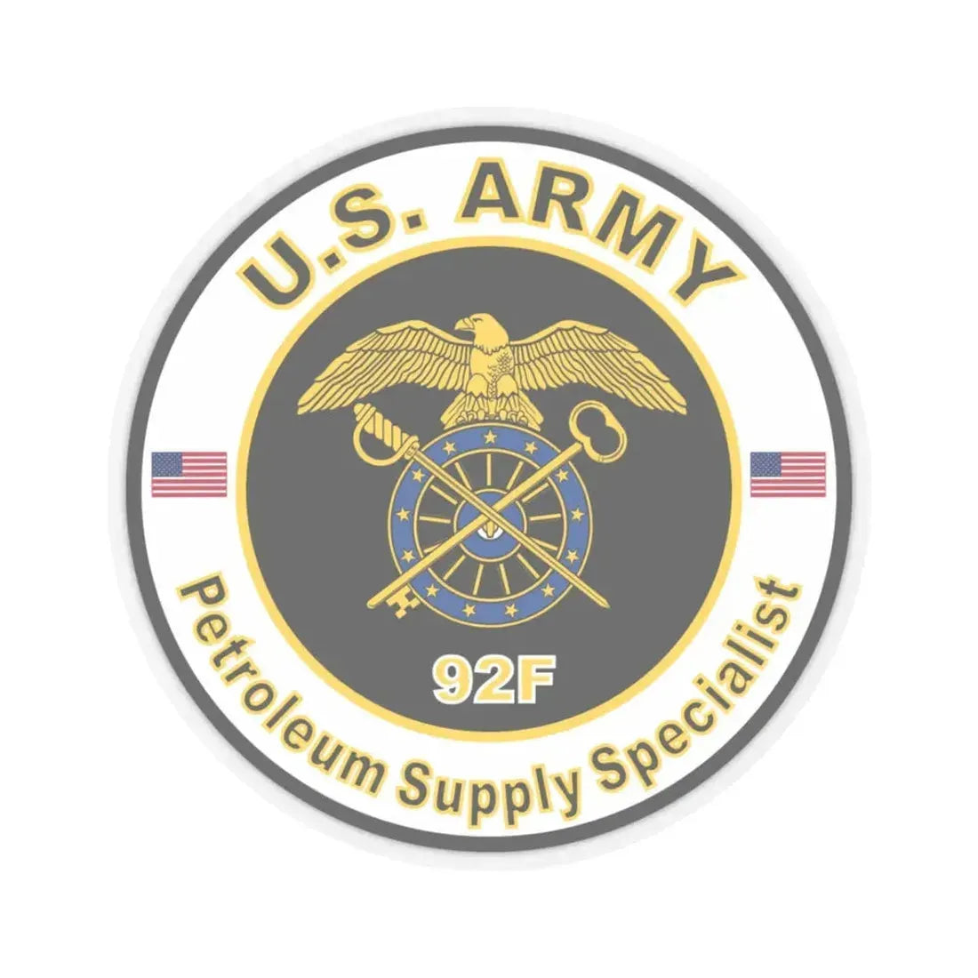 MOS 92F Petroleum Supply Specialist (U.S. Army) STICKER Vinyl Kiss-Cut Decal 3 Inch Transparent - The Sticker Space