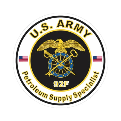 MOS 92F Petroleum Supply Specialist (U.S. Army) STICKER Vinyl Kiss-Cut Decal 3 Inch White - The Sticker Space