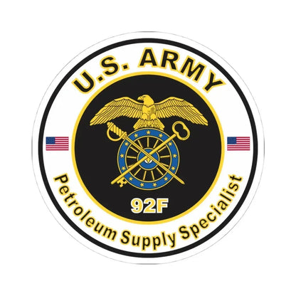 MOS 92F Petroleum Supply Specialist (U.S. Army) STICKER Vinyl Kiss-Cut Decal 4 Inch White - The Sticker Space