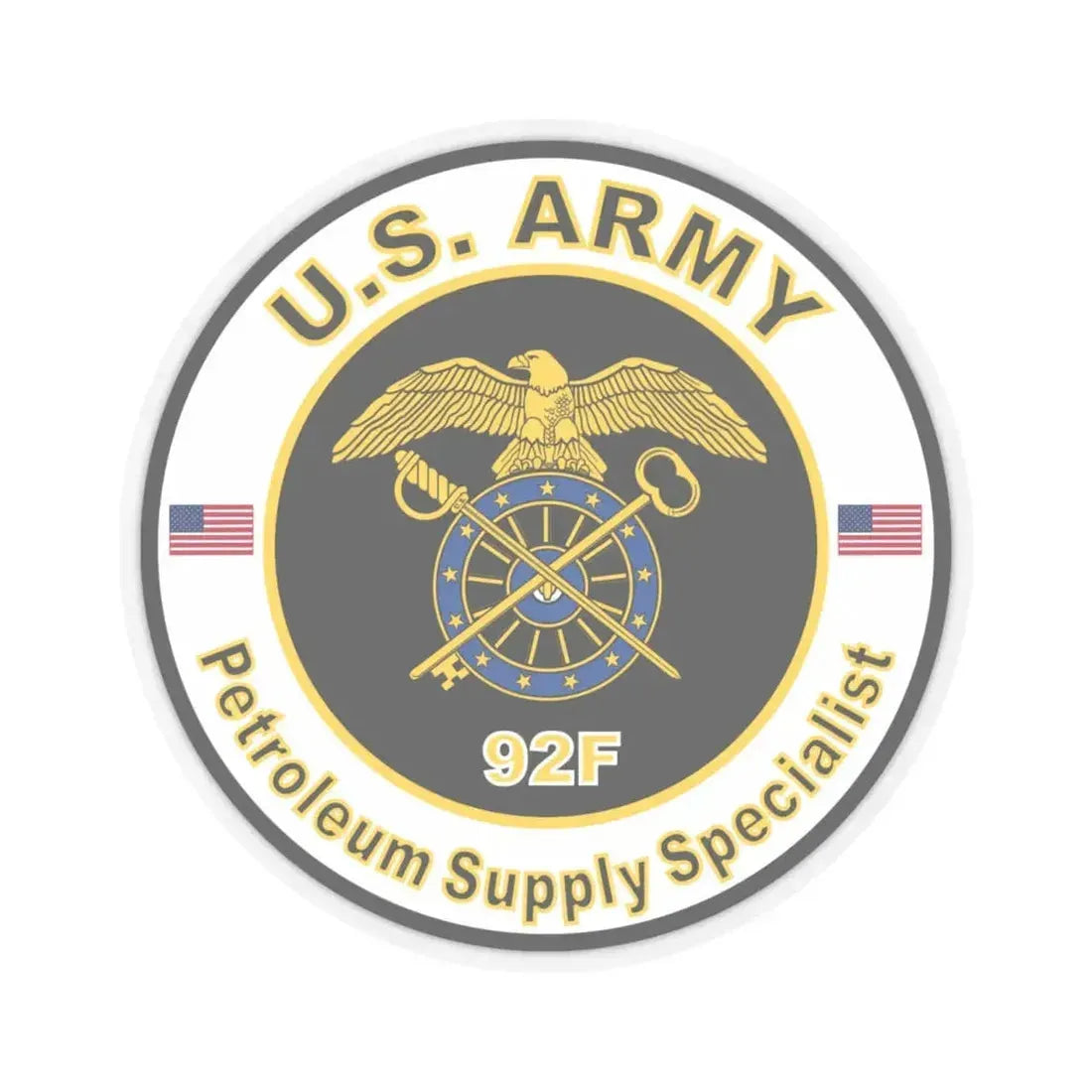 MOS 92F Petroleum Supply Specialist (U.S. Army) STICKER Vinyl Kiss-Cut Decal 6 Inch Transparent - The Sticker Space