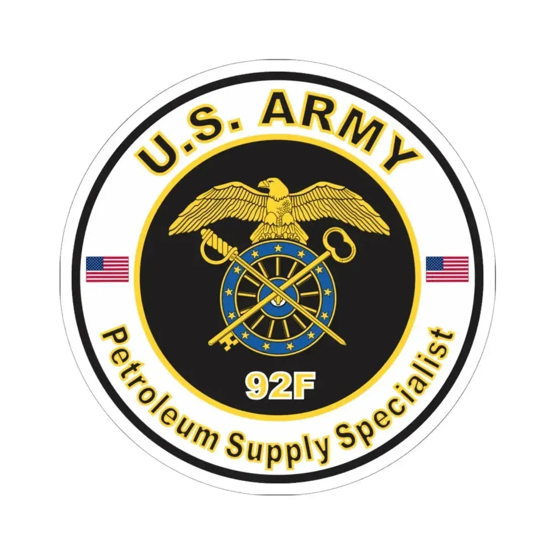 MOS 92F Petroleum Supply Specialist (U.S. Army) STICKER Vinyl Kiss-Cut Decal 6 Inch White - The Sticker Space
