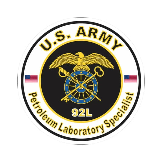 MOS 92L Petroleum Laboratory Specialist (U.S. Army) STICKER Vinyl Kiss-Cut Decal 2 Inch White - The Sticker Space