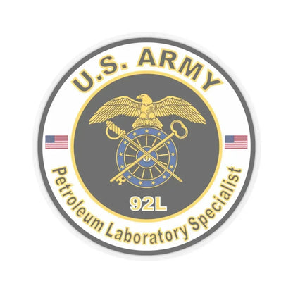 MOS 92L Petroleum Laboratory Specialist (U.S. Army) STICKER Vinyl Kiss-Cut Decal 3 Inch Transparent - The Sticker Space