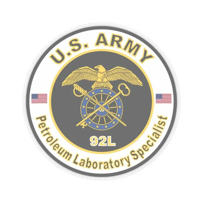 MOS 92L Petroleum Laboratory Specialist (U.S. Army) STICKER Vinyl Kiss-Cut Decal 4 Inch Transparent - The Sticker Space