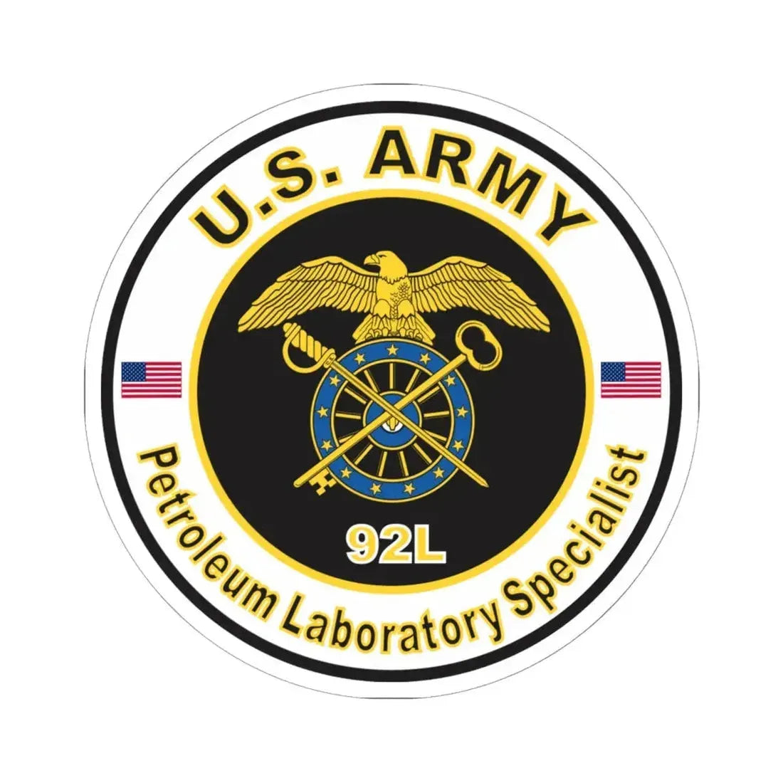 MOS 92L Petroleum Laboratory Specialist (U.S. Army) STICKER Vinyl Kiss-Cut Decal 6 Inch White - The Sticker Space
