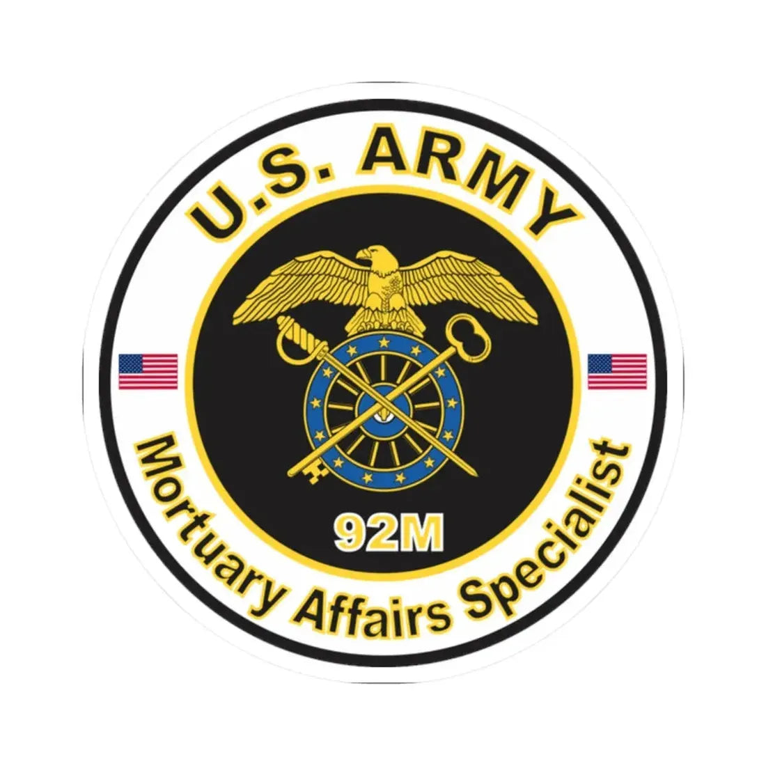 MOS 92M Mortuary Affairs Specialist (U.S. Army) STICKER Vinyl Kiss-Cut Decal - The Sticker Space