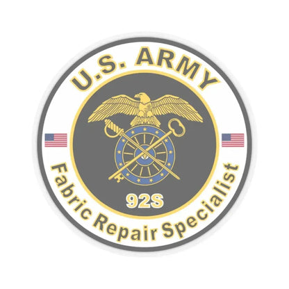MOS 92S Fabric Repair Specialist (U.S. Army) STICKER Vinyl Kiss-Cut Decal 2 Inch Transparent - The Sticker Space