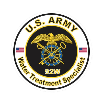MOS 92W Water Treatment Specialist (U.S. Army) STICKER Vinyl Kiss-Cut Decal - The Sticker Space