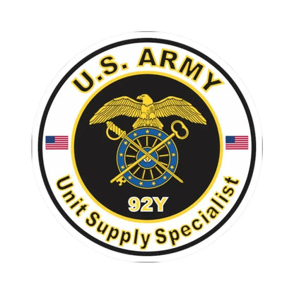 MOS 92Y Unit Supply Specialist (U.S. Army) STICKER Vinyl Kiss-Cut Decal 2 Inch White - The Sticker Space
