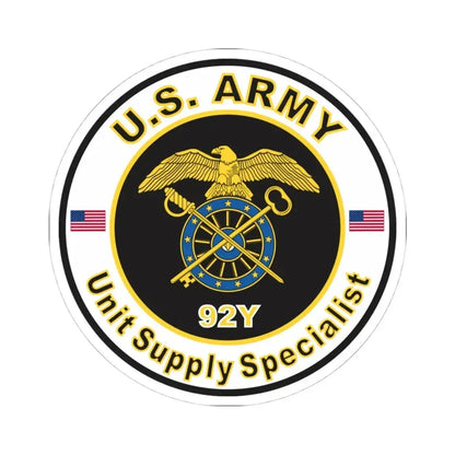 MOS 92Y Unit Supply Specialist (U.S. Army) STICKER Vinyl Kiss-Cut Decal 4 Inch White - The Sticker Space