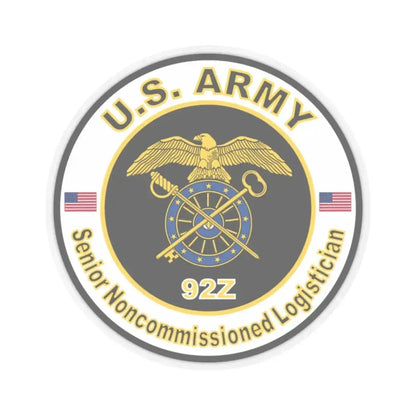 MOS 92Z Senior Noncommissioned Logistician (U.S. Army) STICKER Vinyl Kiss-Cut Decal 2 Inch Transparent - The Sticker Space