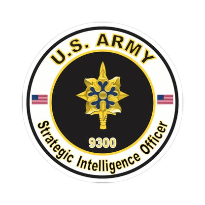 MOS 9300 Strategic Intelligence Officer (U.S. Army) STICKER Vinyl Kiss-Cut Decal 3 Inch White - The Sticker Space