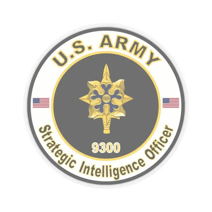 MOS 9300 Strategic Intelligence Officer (U.S. Army) STICKER Vinyl Kiss-Cut Decal 4 Inch Transparent - The Sticker Space