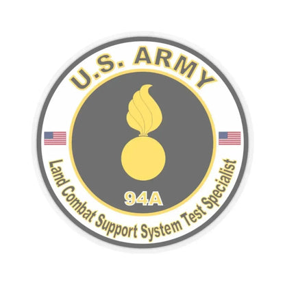 MOS 94A Land Combat Support System Test Specialist (U.S. Army) STICKER Vinyl Kiss-Cut Decal 2 Inch Transparent - The Sticker Space