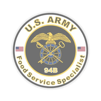 MOS 94B Food Service Specialist (U.S. Army) STICKER Vinyl Kiss-Cut Decal 6 Inch Transparent - The Sticker Space