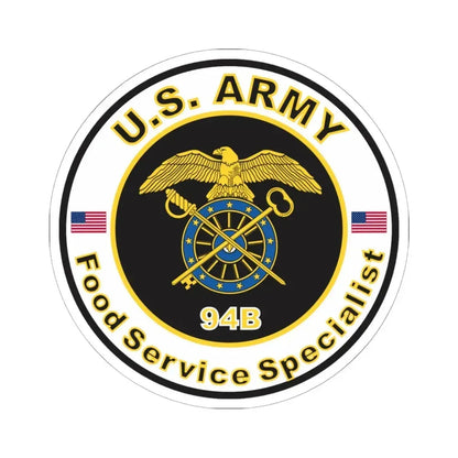 MOS 94B Food Service Specialist (U.S. Army) STICKER Vinyl Kiss-Cut Decal 6 Inch White - The Sticker Space