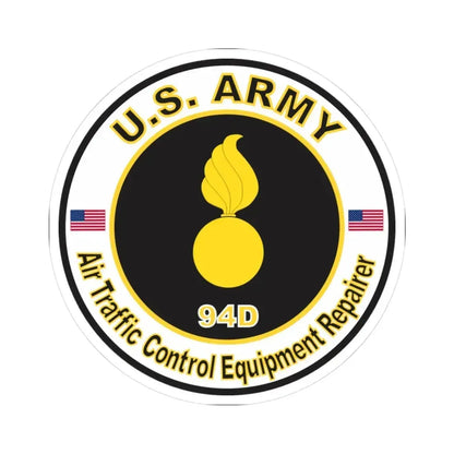 MOS 94D Air Traffic Control Equipment Repairer (U.S. Army) STICKER Vinyl Kiss-Cut Decal 3 Inch White - The Sticker Space