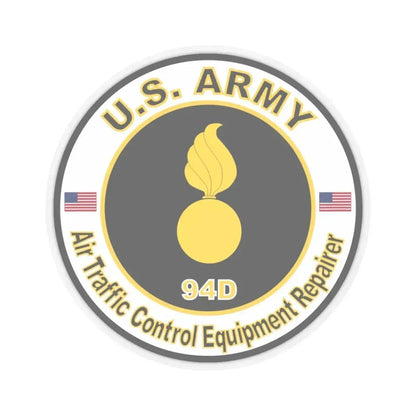 MOS 94D Air Traffic Control Equipment Repairer (U.S. Army) STICKER Vinyl Kiss-Cut Decal 6 Inch Transparent - The Sticker Space
