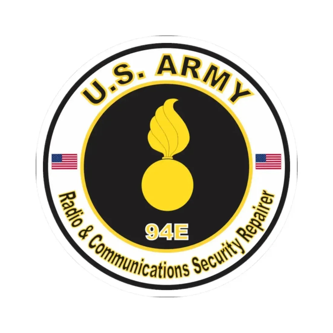 MOS 94E Radio & Communications Security Repairer (U.S. Army) STICKER Vinyl Kiss-Cut Decal 2 Inch White - The Sticker Space
