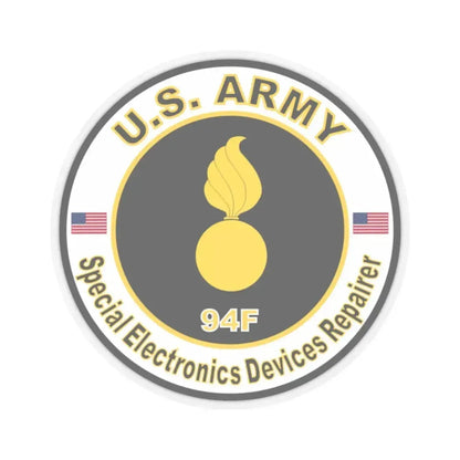 MOS 94F Special Electronics Devices Repairer (U.S. Army) STICKER Vinyl Kiss-Cut Decal 2 Inch Transparent - The Sticker Space