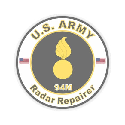 MOS 94M Radar Repairer (U.S. Army) STICKER Vinyl Kiss-Cut Decal 4 Inch Transparent - The Sticker Space