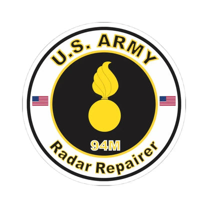 MOS 94M Radar Repairer (U.S. Army) STICKER Vinyl Kiss-Cut Decal 4 Inch White - The Sticker Space