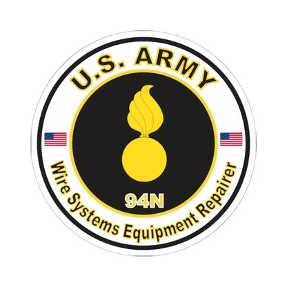 MOS 94N Wire Systems Equipment Repairer (U.S. Army) STICKER Vinyl Kiss-Cut Decal 6 Inch White - The Sticker Space
