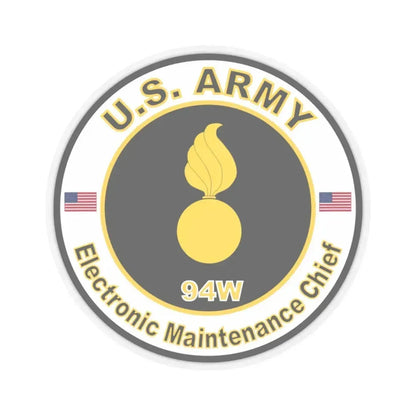 MOS 94W Electronic Maintenance Chief (U.S. Army) STICKER Vinyl Kiss-Cut Decal 3 Inch Transparent - The Sticker Space