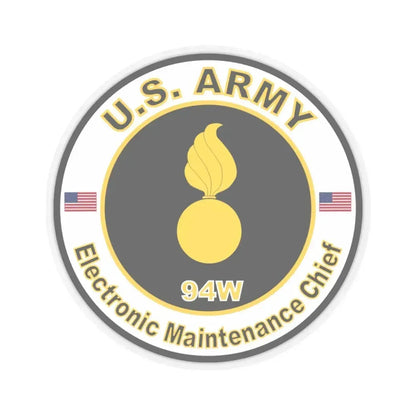 MOS 94W Electronic Maintenance Chief (U.S. Army) STICKER Vinyl Kiss-Cut Decal 6 Inch Transparent - The Sticker Space