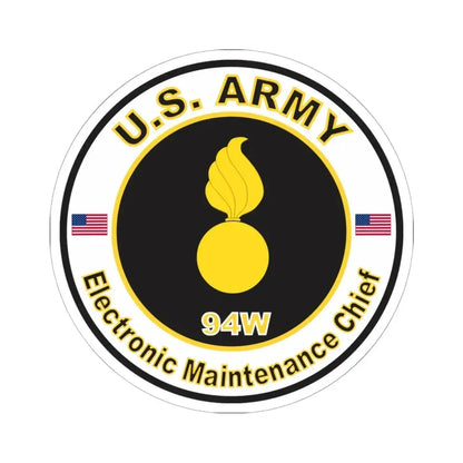 MOS 94W Electronic Maintenance Chief (U.S. Army) STICKER Vinyl Kiss-Cut Decal 6 Inch White - The Sticker Space