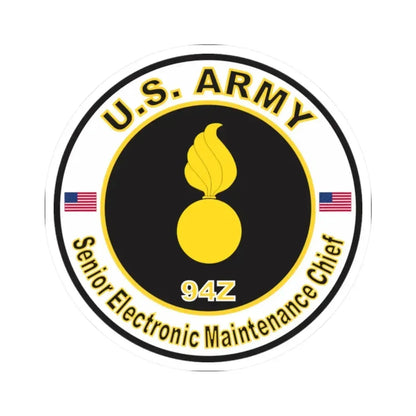 MOS 94Z Senior Electronic Maintenance Chief (U.S. Army) STICKER Vinyl Kiss-Cut Decal 2 Inch White - The Sticker Space