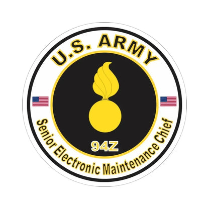 MOS 94Z Senior Electronic Maintenance Chief (U.S. Army) STICKER Vinyl Kiss-Cut Decal 6 Inch White - The Sticker Space