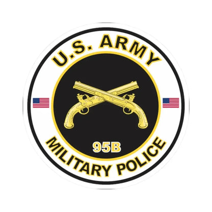 MOS 95B Military Police (U.S. Army) STICKER Vinyl Kiss-Cut Decal 2 Inch White - The Sticker Space