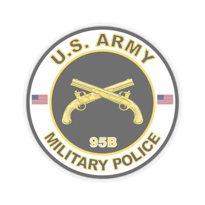 MOS 95B Military Police (U.S. Army) STICKER Vinyl Kiss-Cut Decal 3 Inch Transparent - The Sticker Space