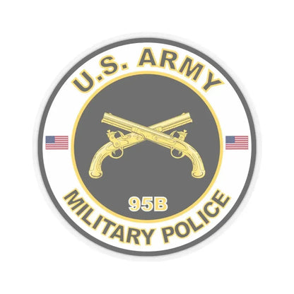 MOS 95B Military Police (U.S. Army) STICKER Vinyl Kiss-Cut Decal 4 Inch Transparent - The Sticker Space