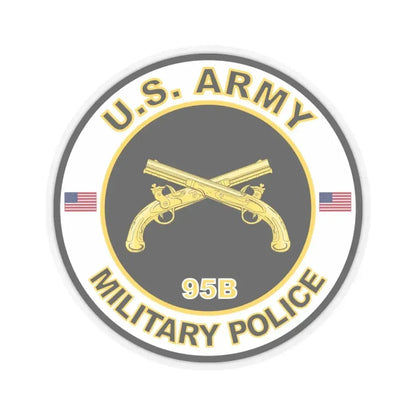 MOS 95B Military Police (U.S. Army) STICKER Vinyl Kiss-Cut Decal 6 Inch Transparent - The Sticker Space