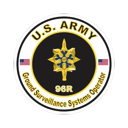 MOS 96R Ground Serveillance Systems Operator (U.S. Army) STICKER Vinyl Kiss-Cut Decal 3 Inch White - The Sticker Space