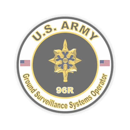 MOS 96R Ground Serveillance Systems Operator (U.S. Army) STICKER Vinyl Kiss-Cut Decal 6 Inch Transparent - The Sticker Space